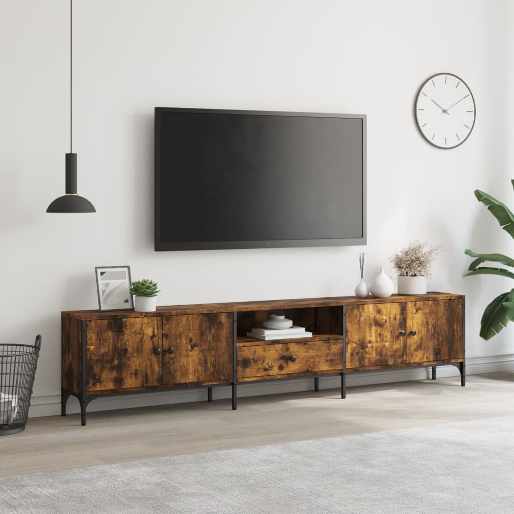 Tv-Bänk Med Låda 200X25X44 Cm Konstruerat Trä
