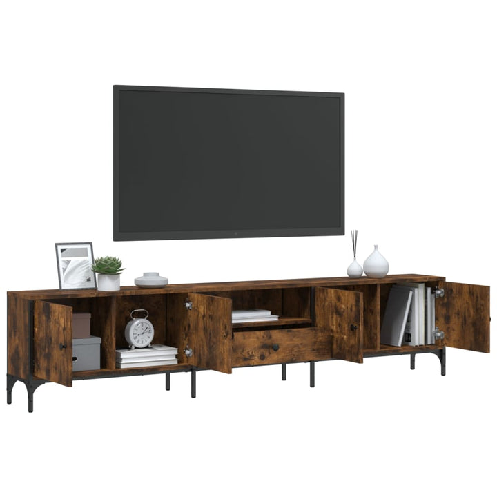 Tv-Bänk Med Låda 200X25X44 Cm Konstruerat Trä
