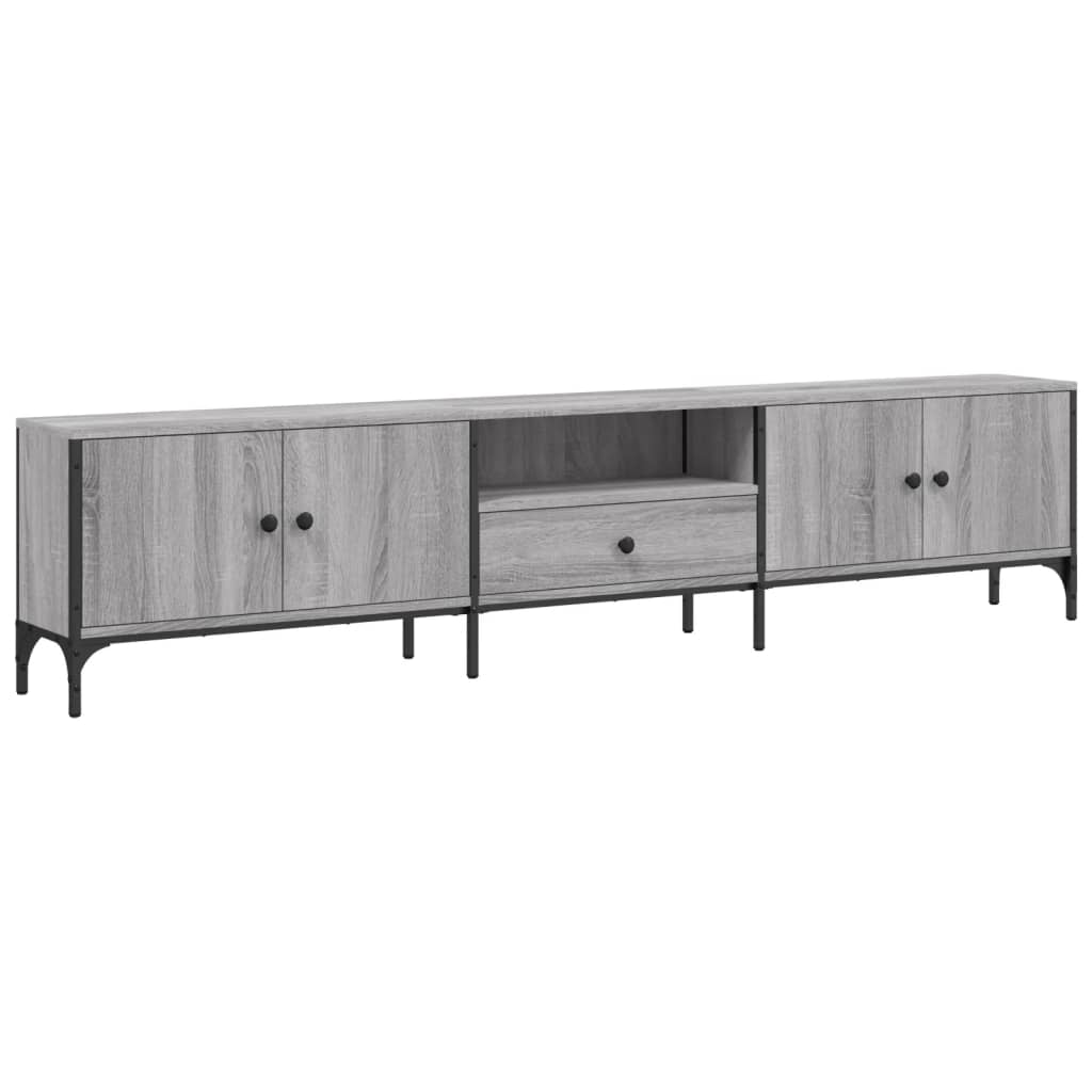 Tv-Bänk Med Låda 200X25X44 Cm Konstruerat Trä