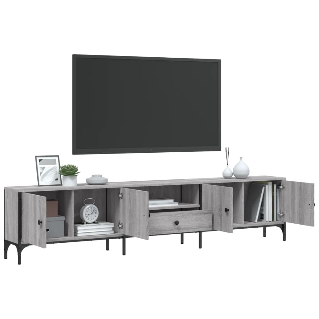 Tv-Bänk Med Låda 200X25X44 Cm Konstruerat Trä