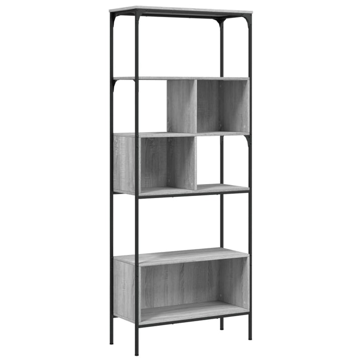 Bokhylla 5 Hyllplan 76X33X188,5 Cm Konstruerat Trä