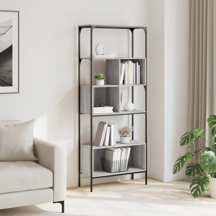 Bokhylla 5 Hyllplan 76X33X188,5 Cm Konstruerat Trä