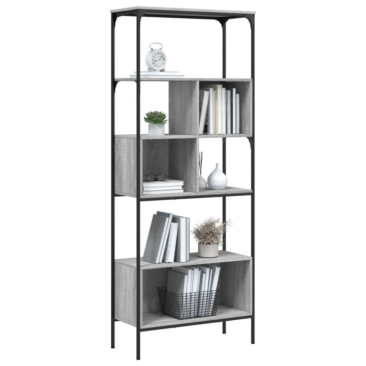 Bokhylla 5 Hyllplan 76X33X188,5 Cm Konstruerat Trä