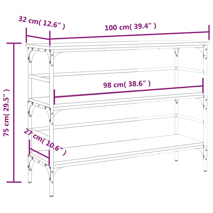 Konsolbord 100X32X75 Cm Konstruerat Trä