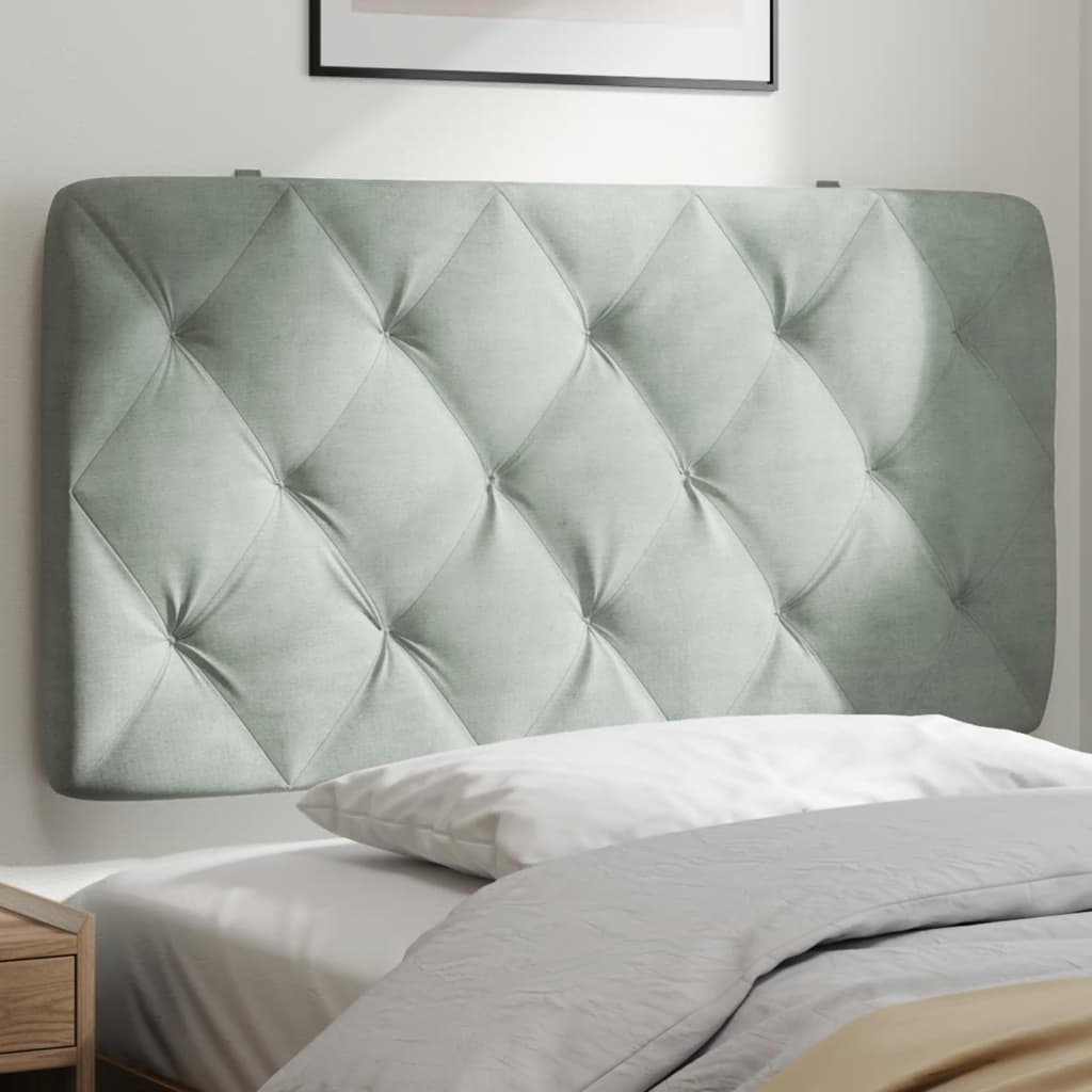 Headboard Cushion Dark Grey Velvet