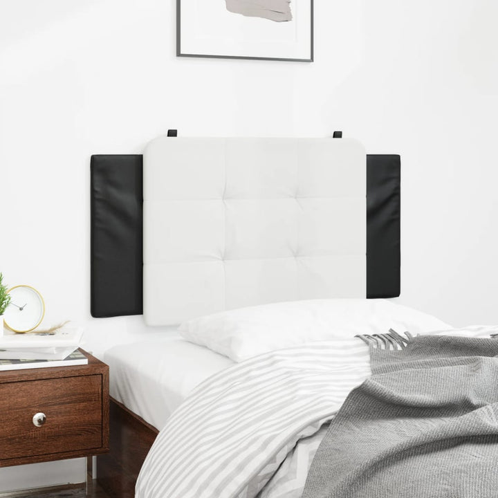 Headboard Cushion &amp;quot;Zadar&amp;quot; White And Black Faux Leather