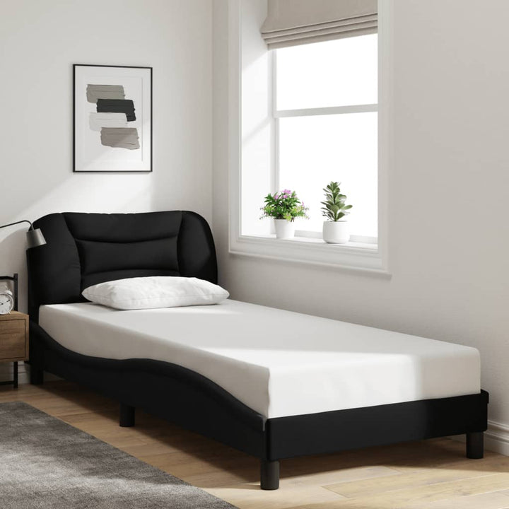 Bed Frame Without Mattress &amp;quot;Hvar&amp;quot; Dark Brown Fabric