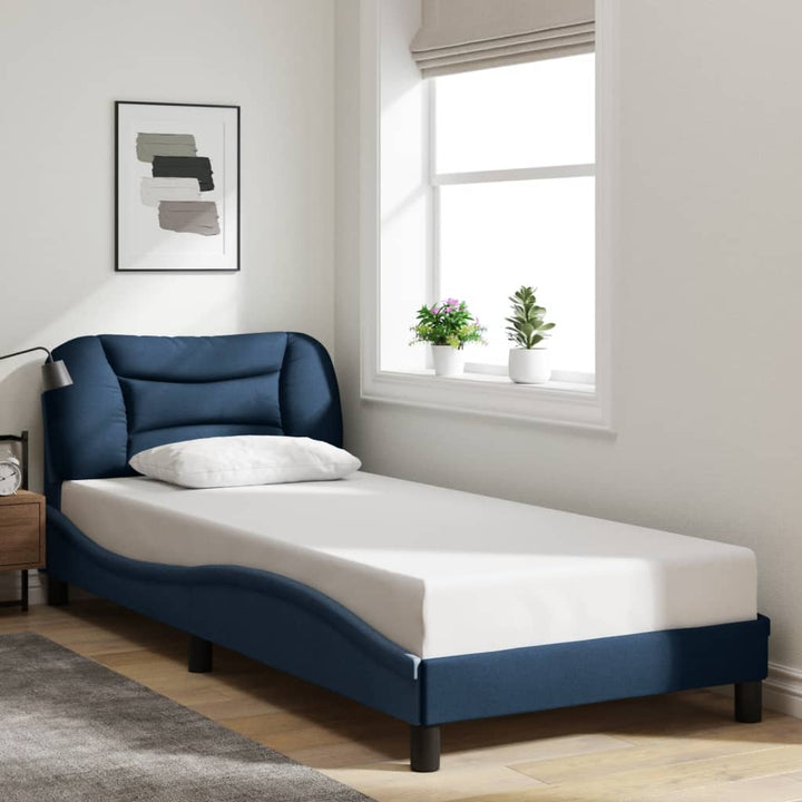 Bed Frame Without Mattress &amp;quot;Hvar&amp;quot; Dark Brown Fabric