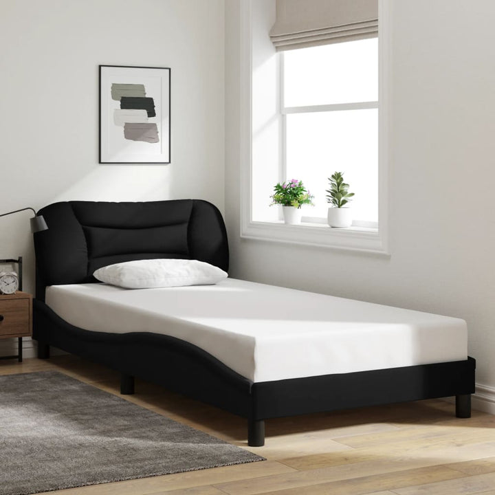 Bed Frame Without Mattress &amp;quot;Hvar&amp;quot; Dark Brown Fabric