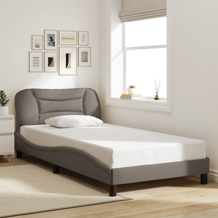 Bed Frame Without Mattress &amp;quot;Hvar&amp;quot; Dark Brown Fabric