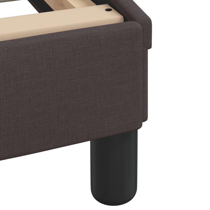 Bed Frame Without Mattress &amp;quot;Hvar&amp;quot; Dark Brown Fabric