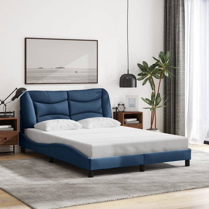 Bed Frame Without Mattress &amp;quot;Hvar&amp;quot; Dark Brown Fabric