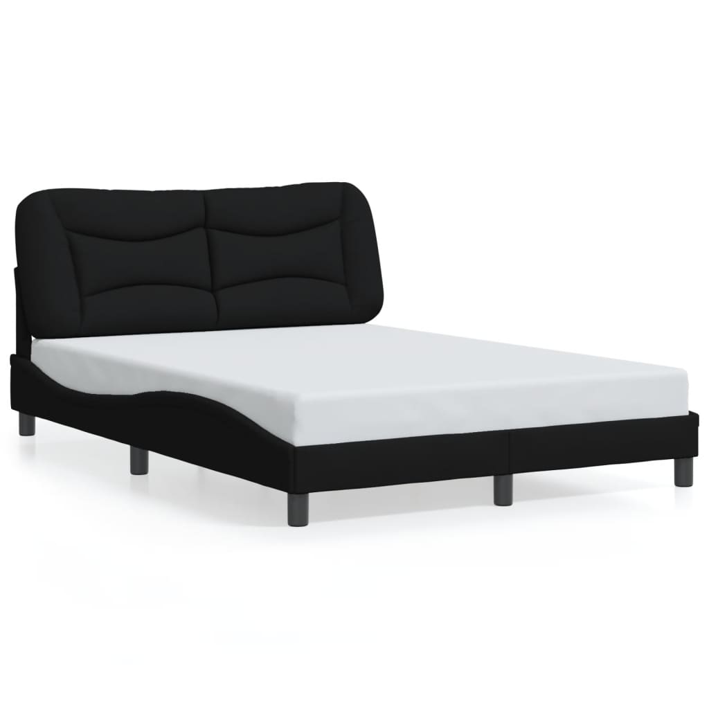 Bed Frame Without Mattress &amp;quot;Hvar&amp;quot; Dark Brown Fabric