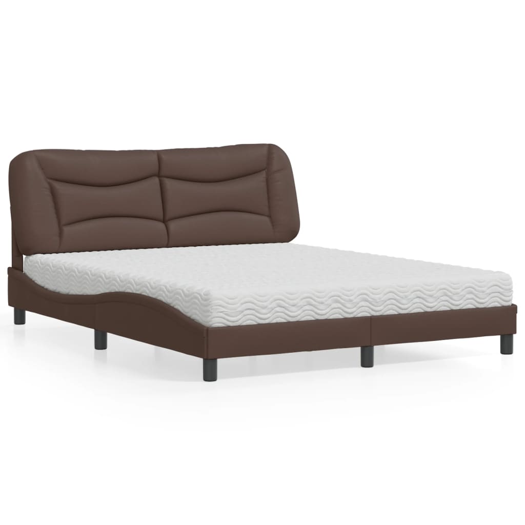 Bed With Mattress &amp;quot;Hvar&amp;quot; Faux Leather