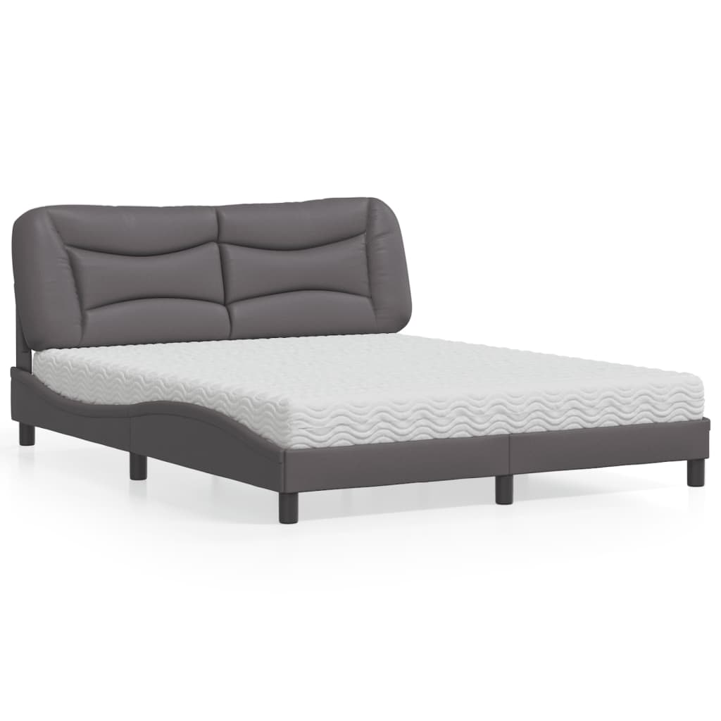Bed With Mattress &amp;quot;Hvar&amp;quot; Faux Leather
