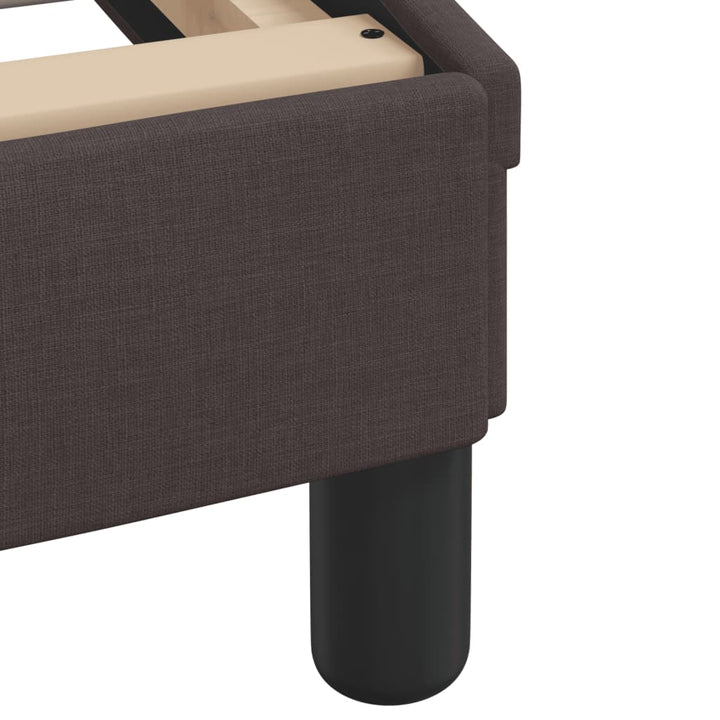 Bed Frame With Led Without Mattress &amp;quot;Hvar&amp;quot; Dark Brown Fabric