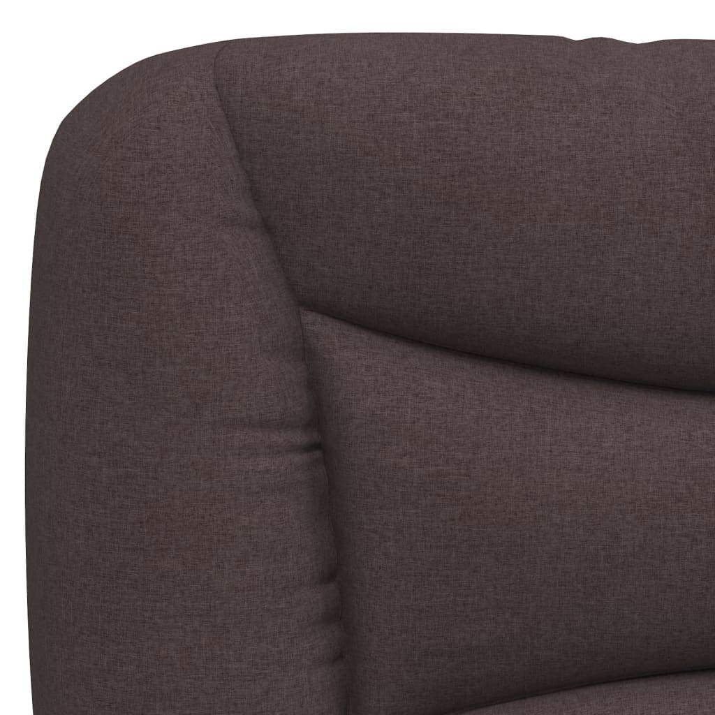 Bed Frame With Led Without Mattress &amp;quot;Hvar&amp;quot; Dark Brown Fabric