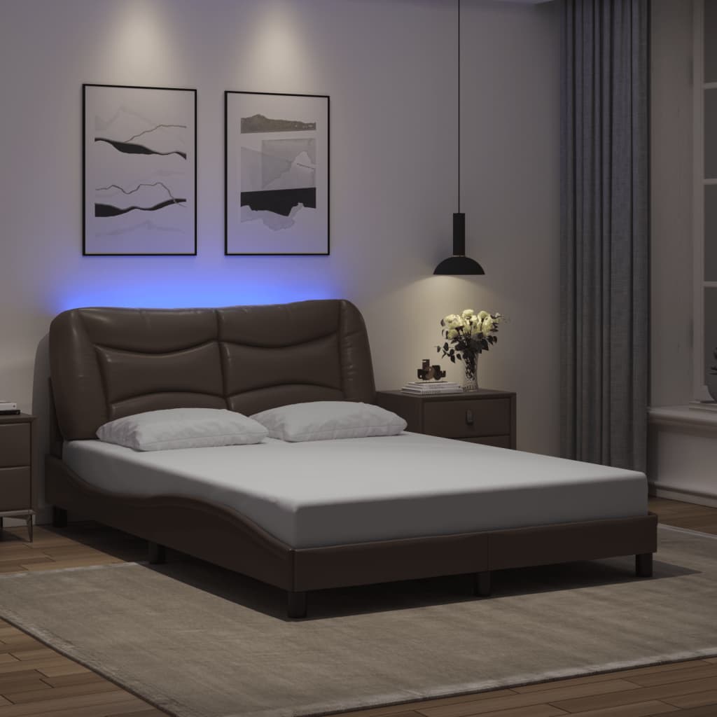 Bed Frame With Led Without Mattress &amp;quot;Hvar&amp;quot;