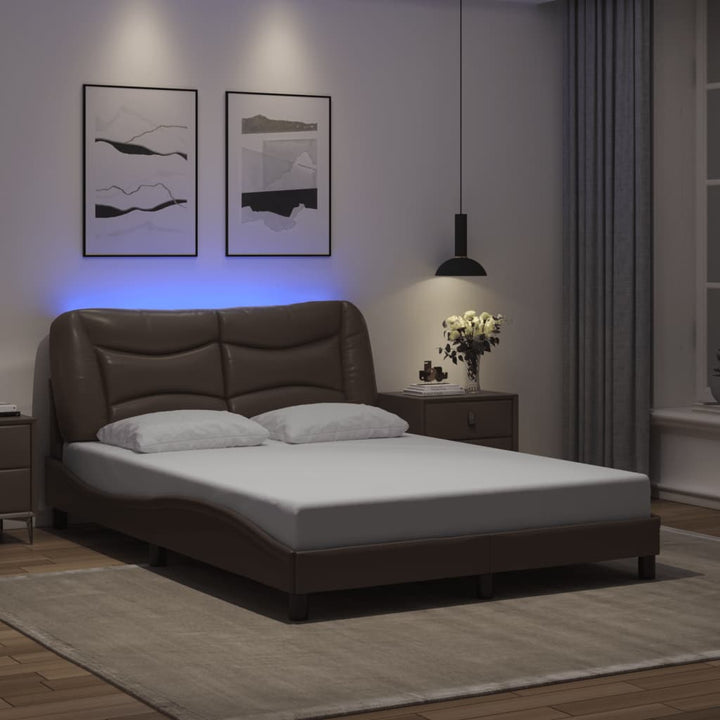 Bed Frame With Led Without Mattress &amp;quot;Hvar&amp;quot;