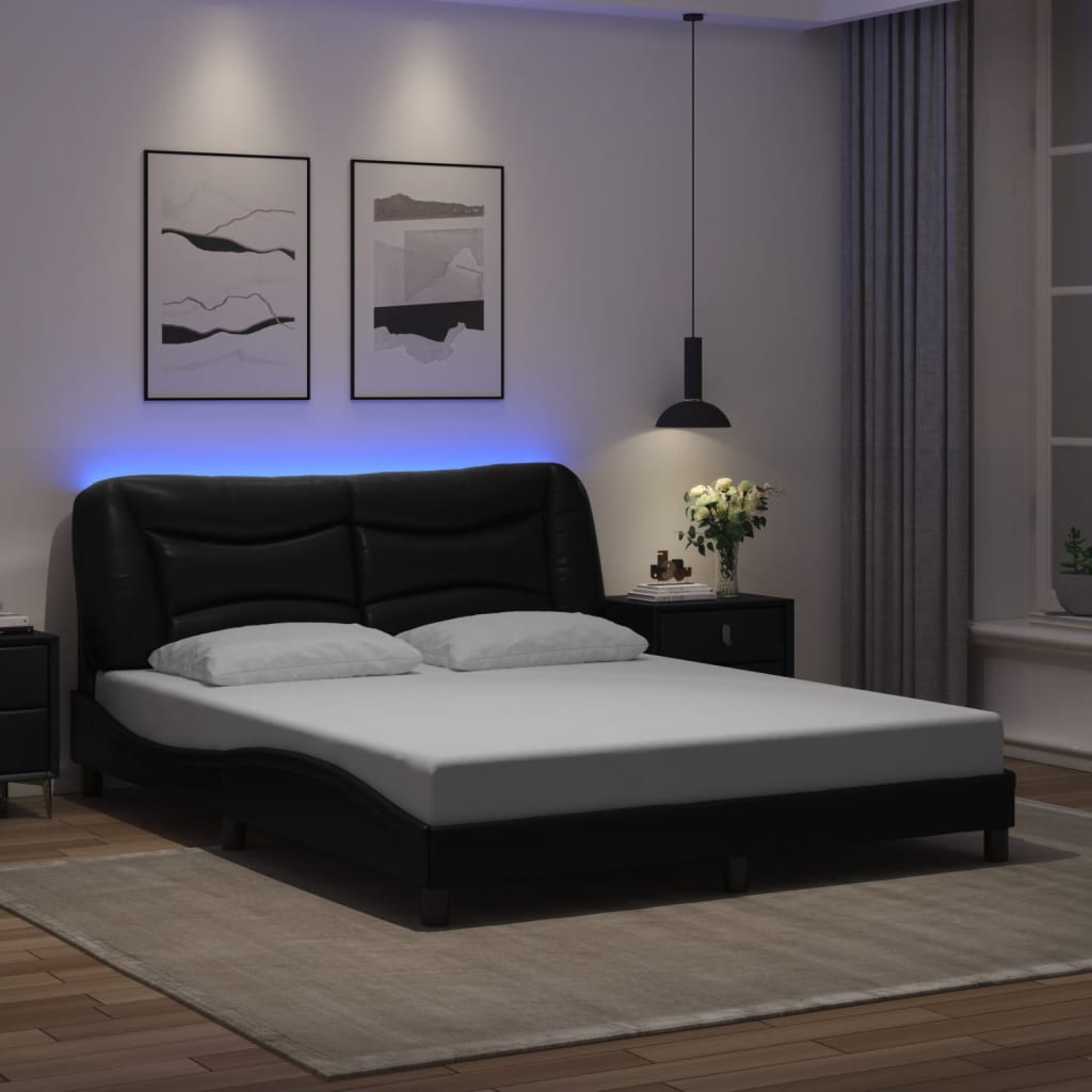 Bed Frame With Led Without Mattress &amp;quot;Hvar&amp;quot;