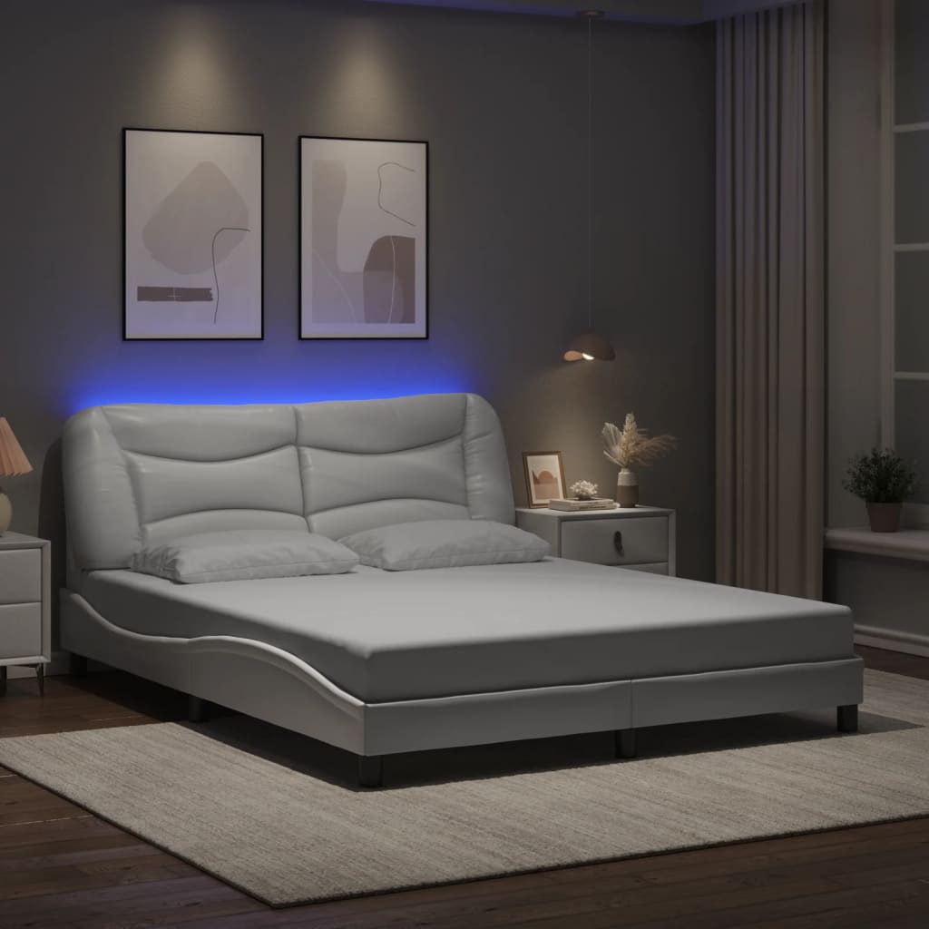 Bed Frame With Led Without Mattress &amp;quot;Hvar&amp;quot;