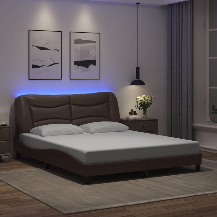 Bed Frame With Led Without Mattress &amp;quot;Hvar&amp;quot;