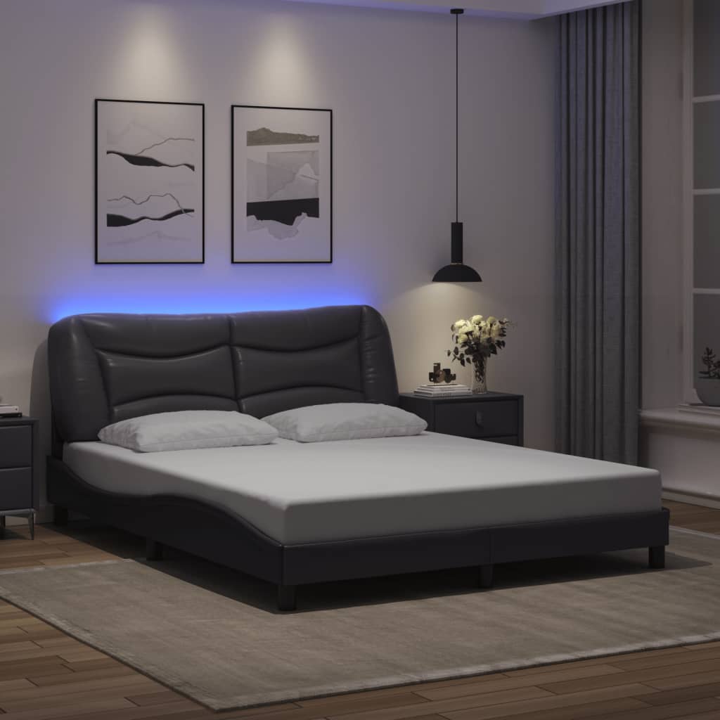 Bed Frame With Led Without Mattress &amp;quot;Hvar&amp;quot;