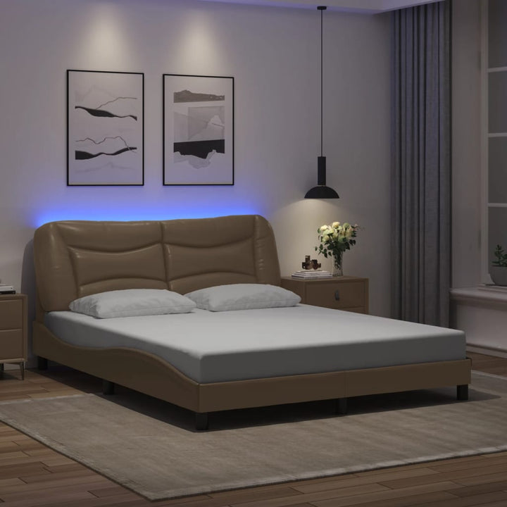 Bed Frame With Led Without Mattress &amp;quot;Hvar&amp;quot;