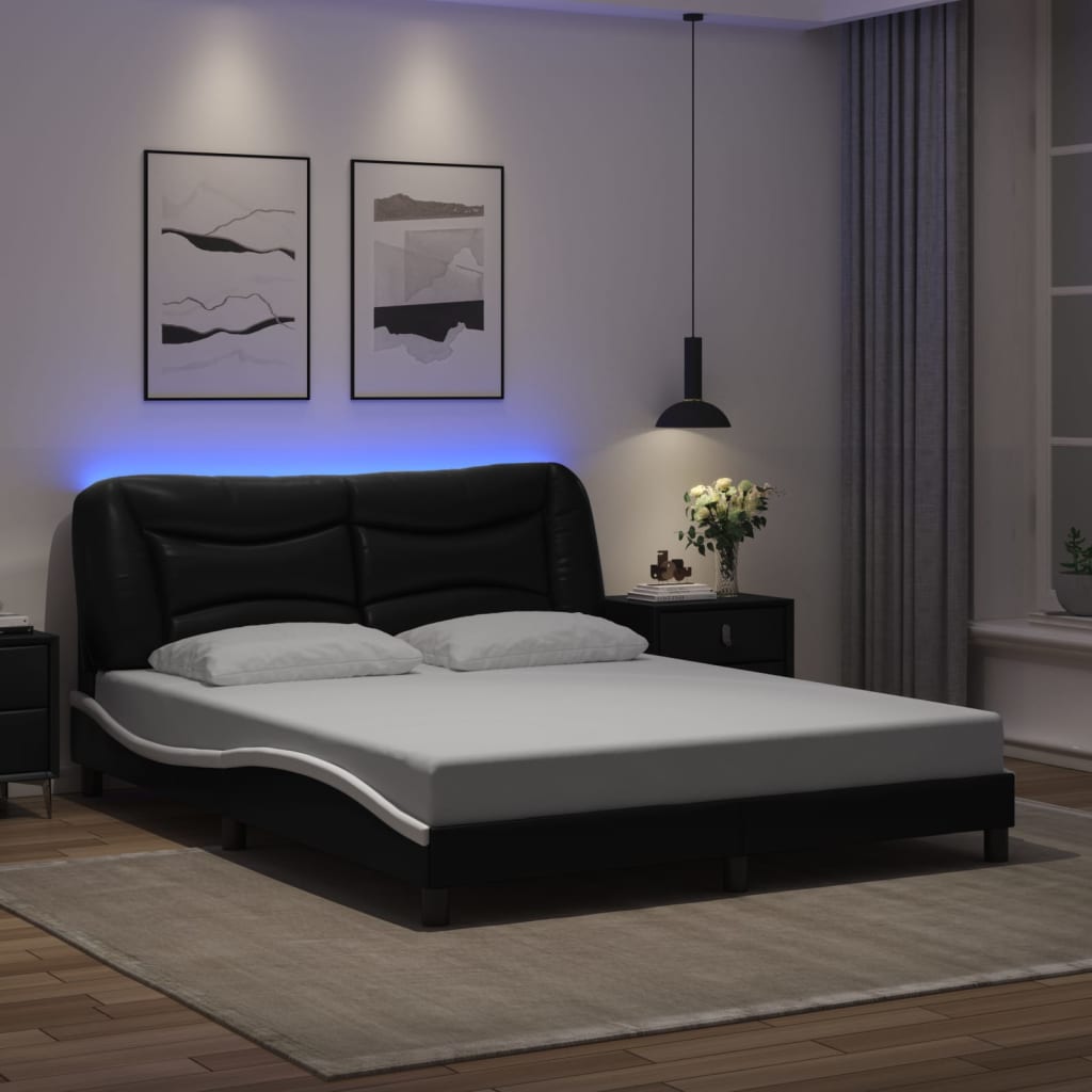 Bed Frame With Led Without Mattress &amp;quot;Hvar&amp;quot;