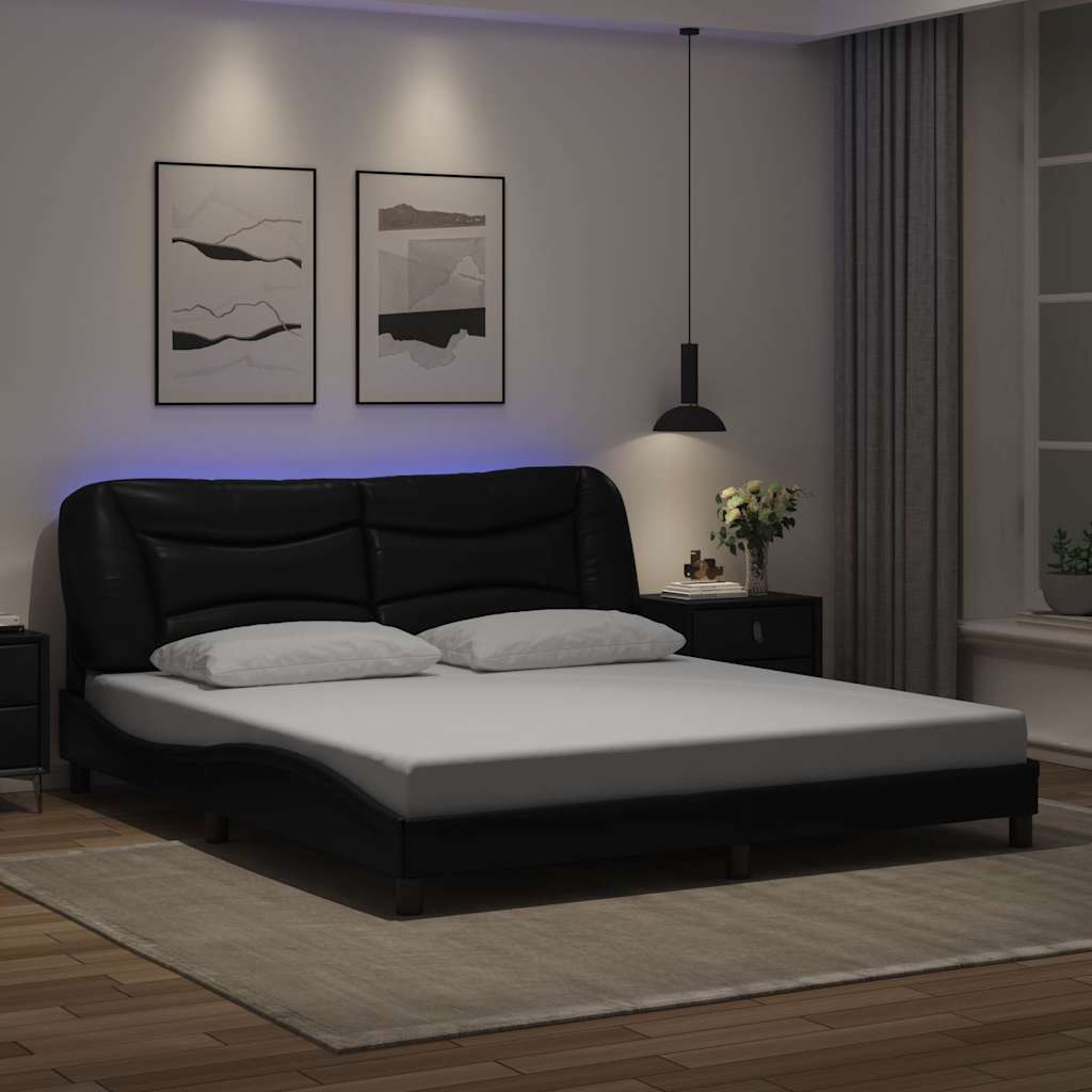 Bed Frame With Led Without Mattress &amp;quot;Hvar&amp;quot;