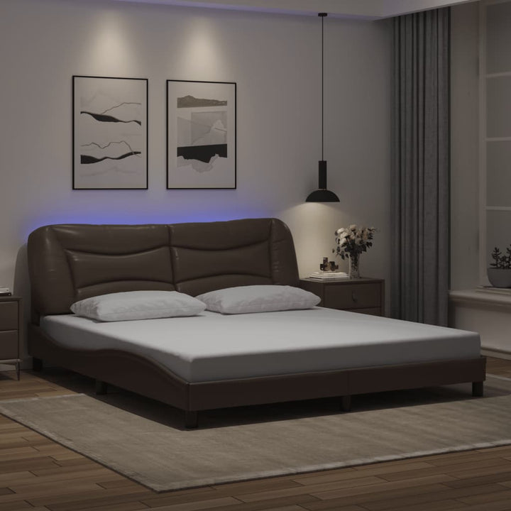 Bed Frame With Led Without Mattress &amp;quot;Hvar&amp;quot;