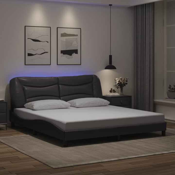 Bed Frame With Led Without Mattress &amp;quot;Hvar&amp;quot;