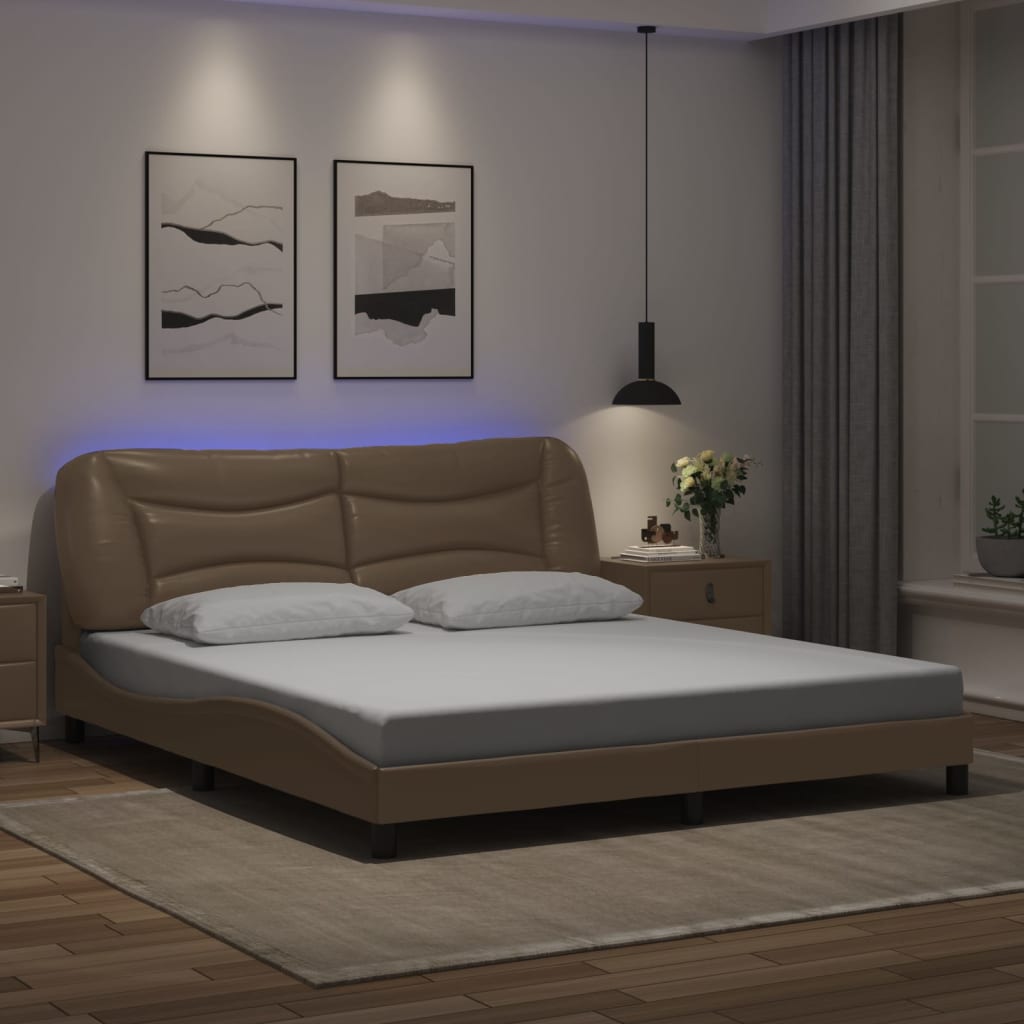 Bed Frame With Led Without Mattress &amp;quot;Hvar&amp;quot;