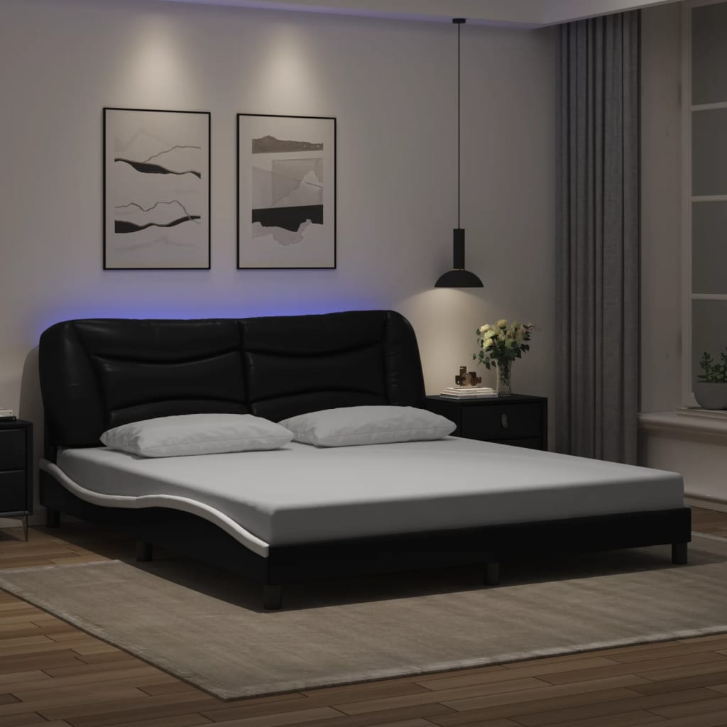 Bed Frame With Led Without Mattress &amp;quot;Hvar&amp;quot;