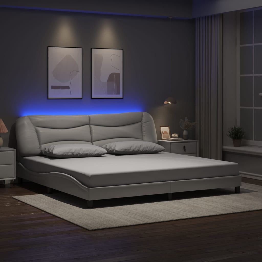 Bed Frame With Led Without Mattress &amp;quot;Hvar&amp;quot;