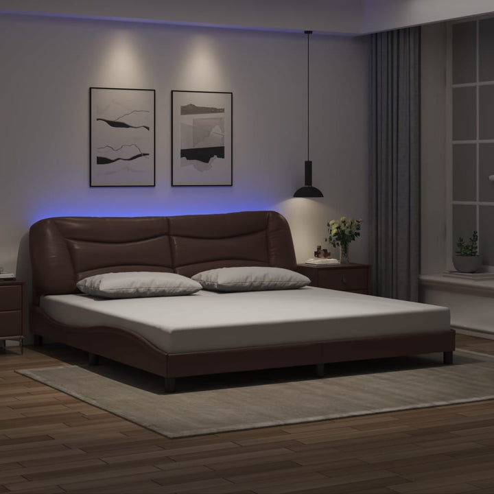 Bed Frame With Led Without Mattress &amp;quot;Hvar&amp;quot;