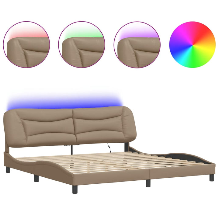 Bed Frame With Led Without Mattress &amp;quot;Hvar&amp;quot;