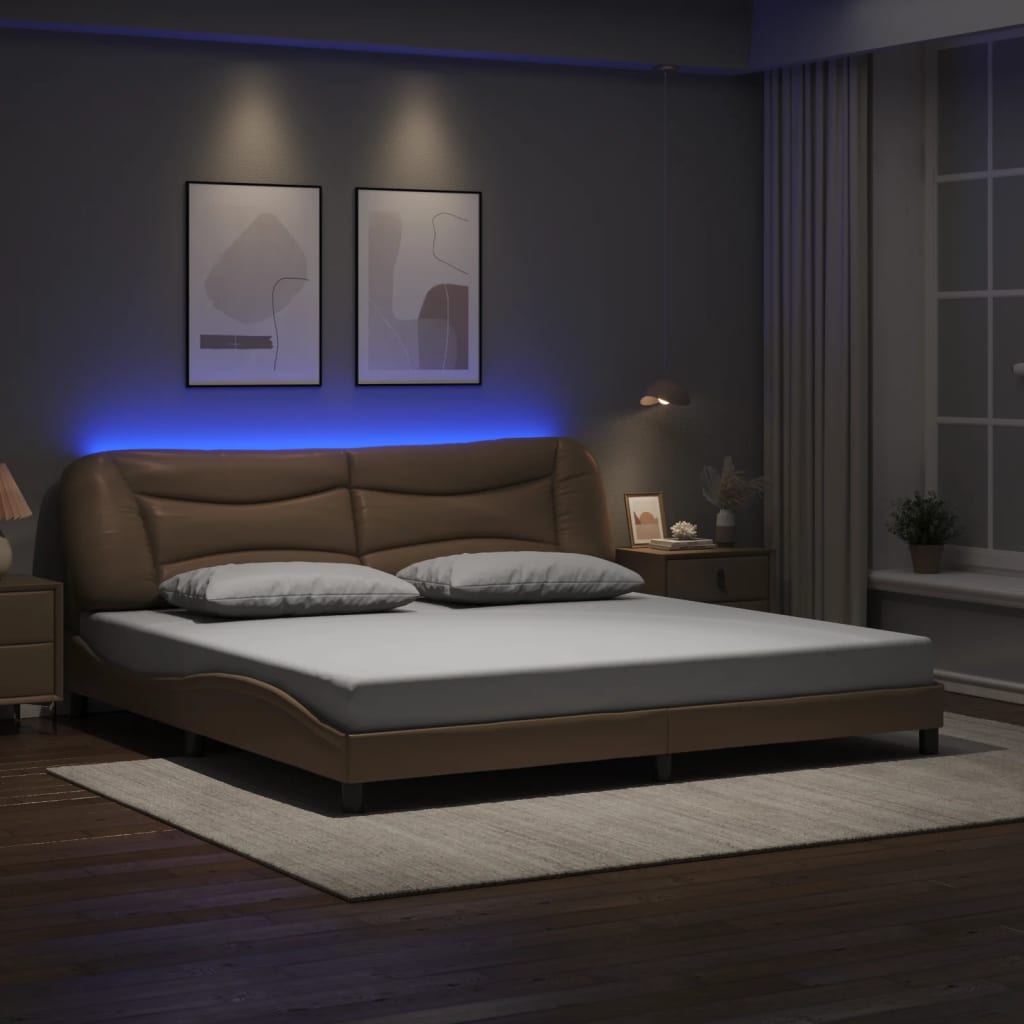 Bed Frame With Led Without Mattress &amp;quot;Hvar&amp;quot;