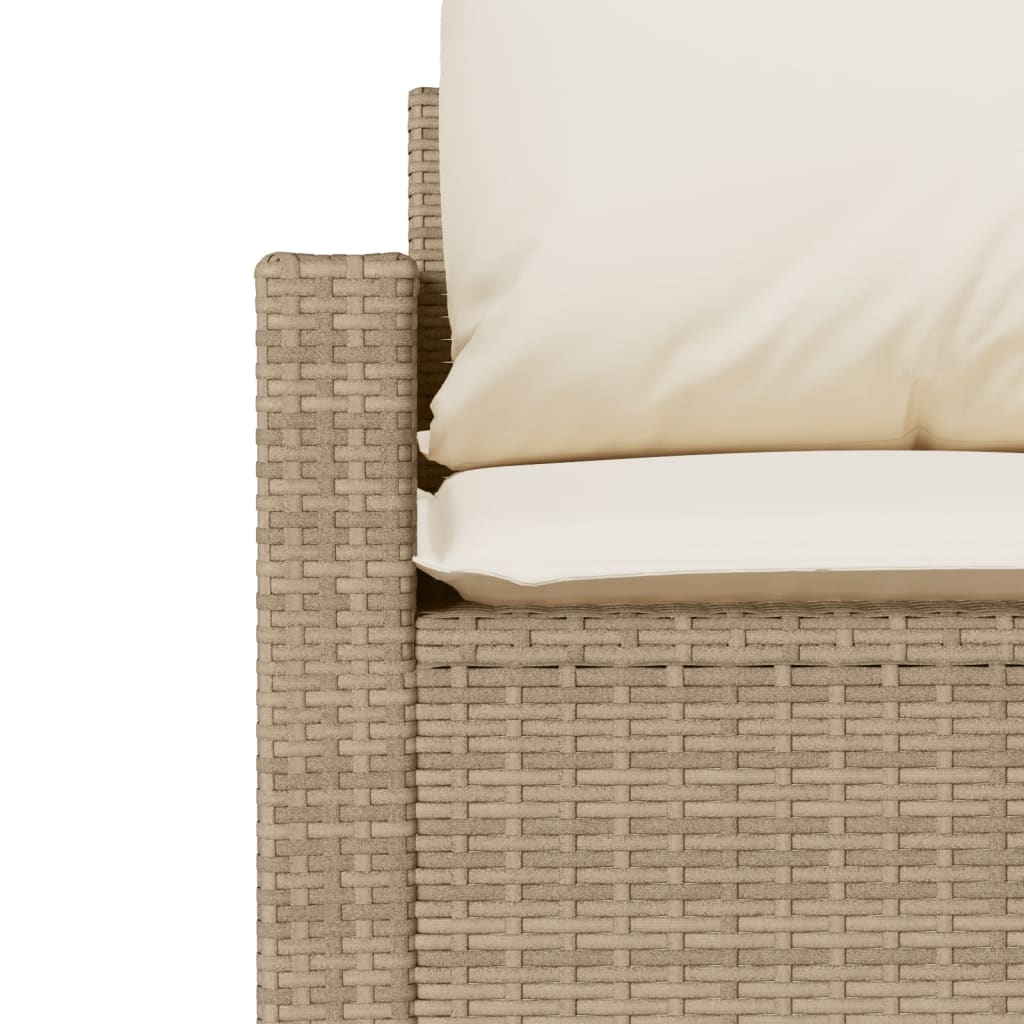 Soffgrupp För Dgården Med Dynor 6 Delar Beige Konstrotting