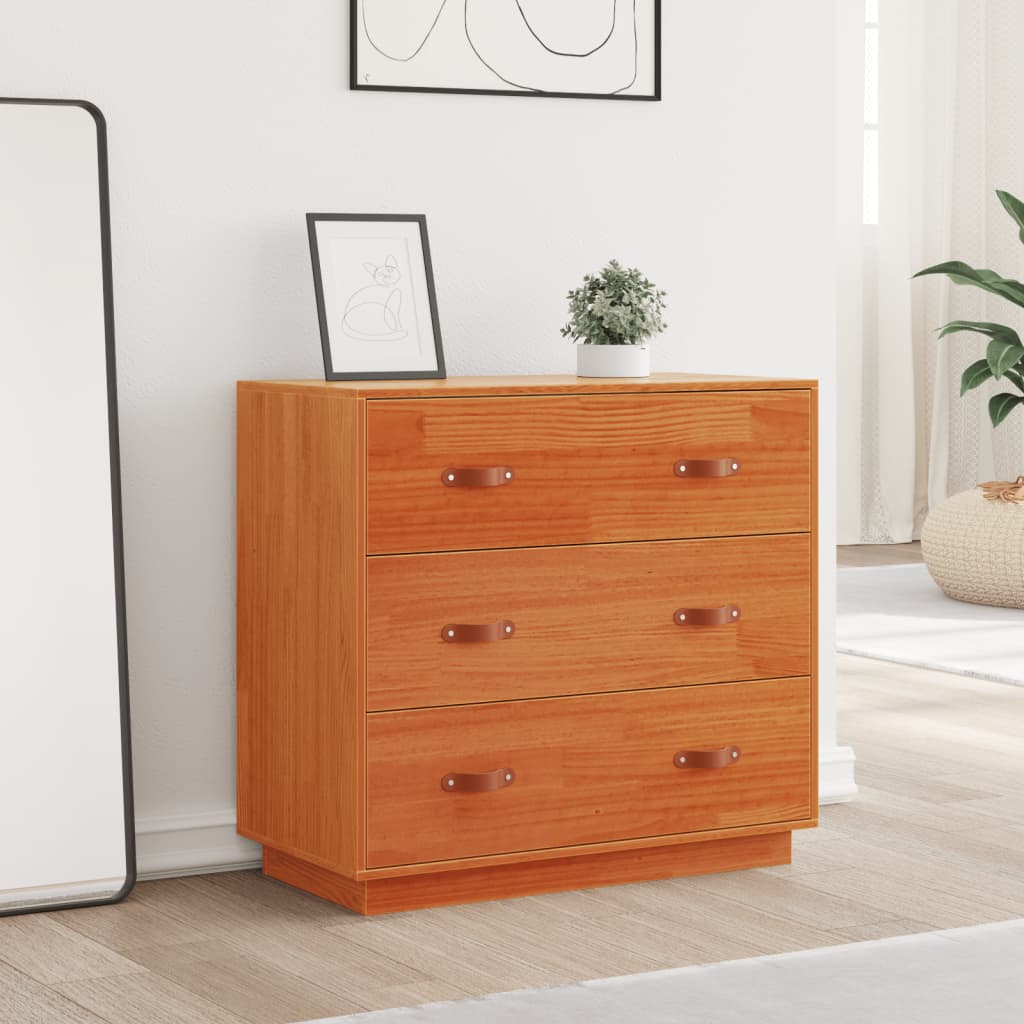 Skänk 80X40X75 Cm Massiv Furu