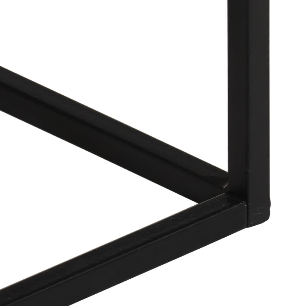 Konsolbord 110X30X75 Cm Massivt Grovt Mangoträ Och Järn