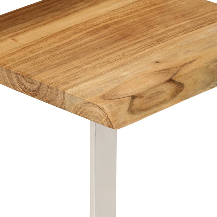 Satsbord 3 St Med Levande Kant Trä