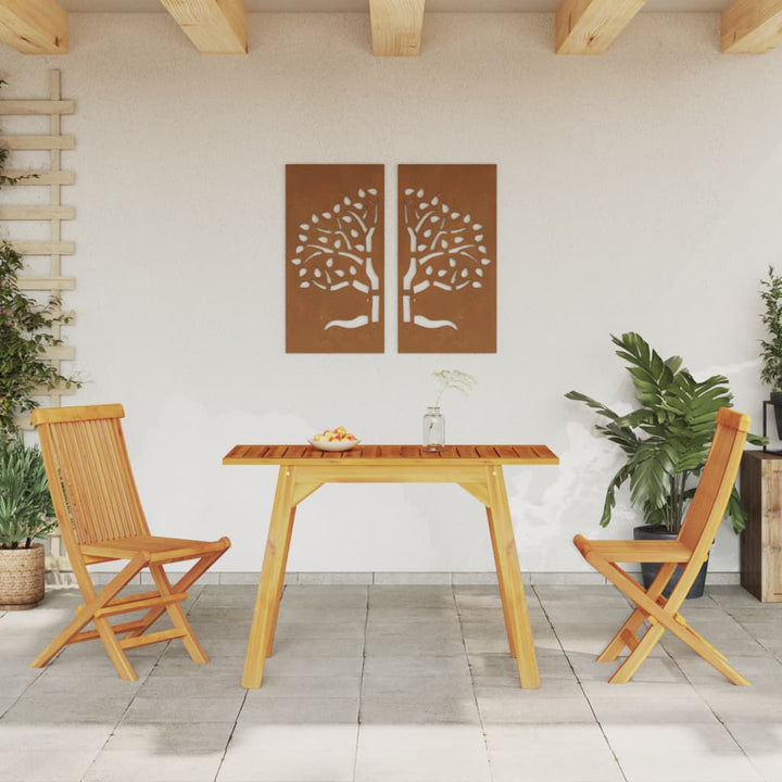 Matbord För Trädgården 110X56X75 Cm Massivt Akaciaträ