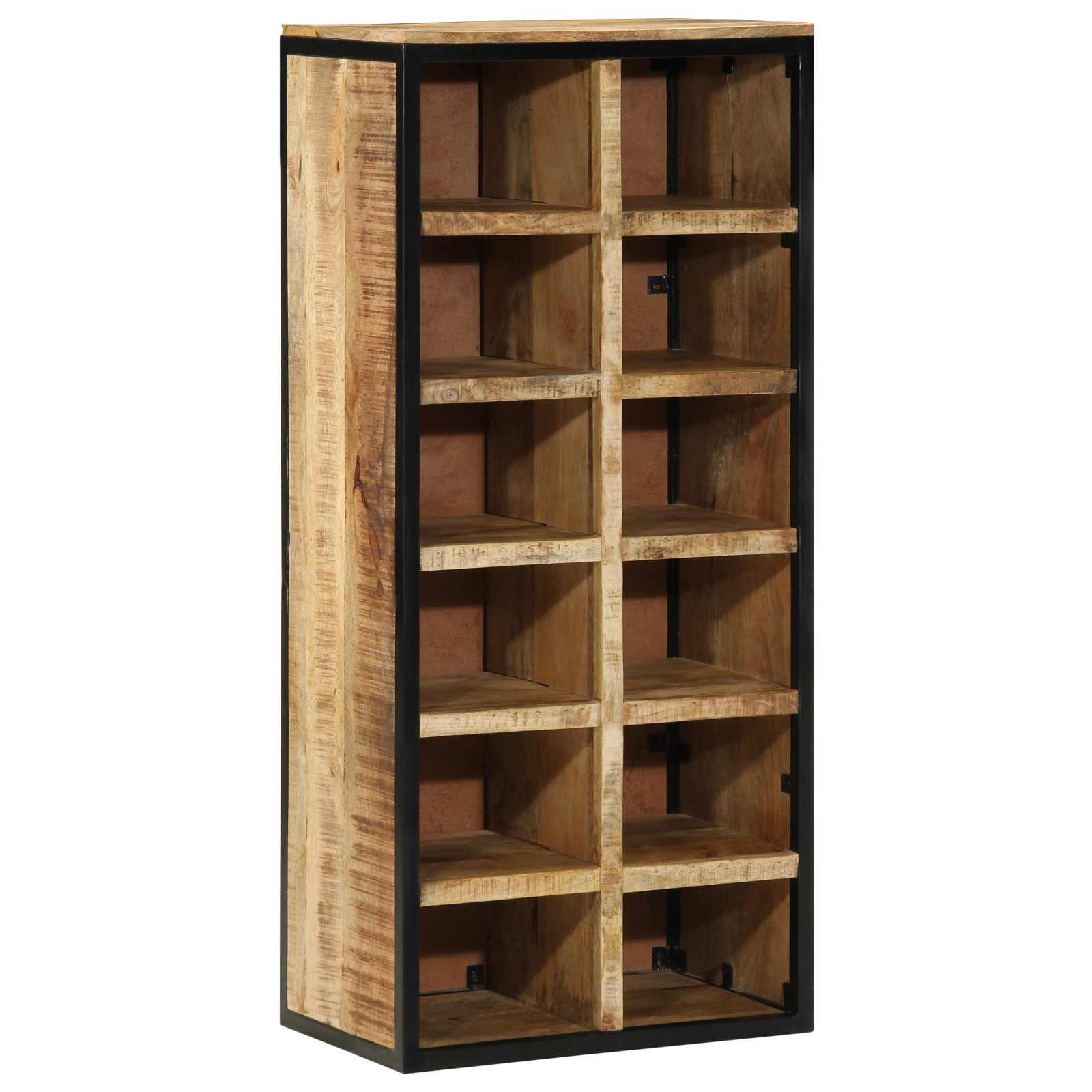 Skoskåp 50 X 30 X 110 Cm Massivt Mangoträ Brun
