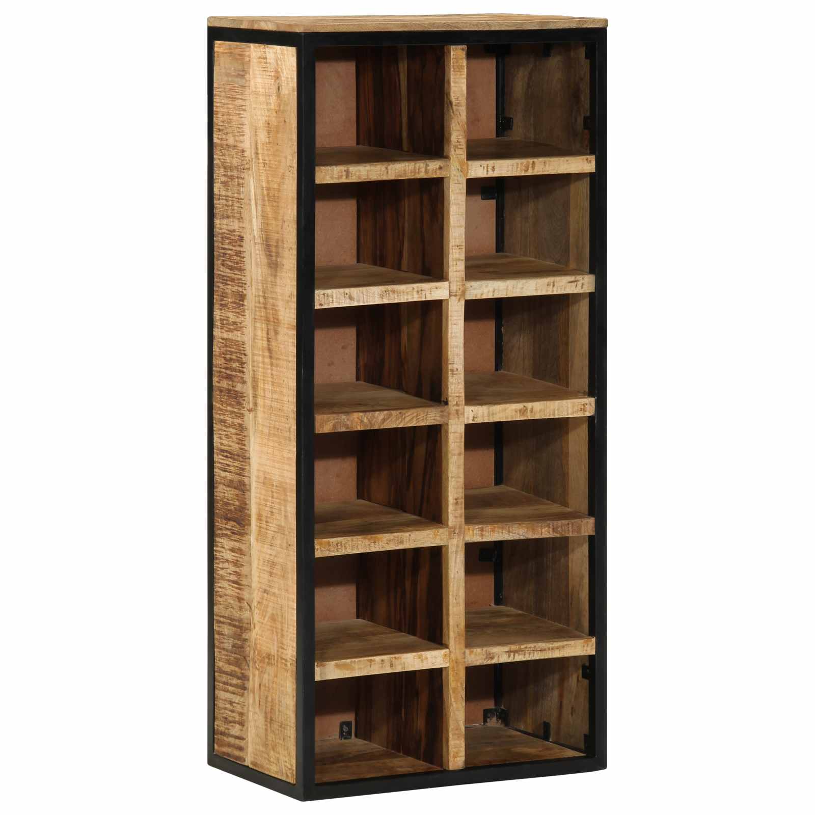 Skoskåp 50 X 30 X 110 Cm Massivt Mangoträ Brun