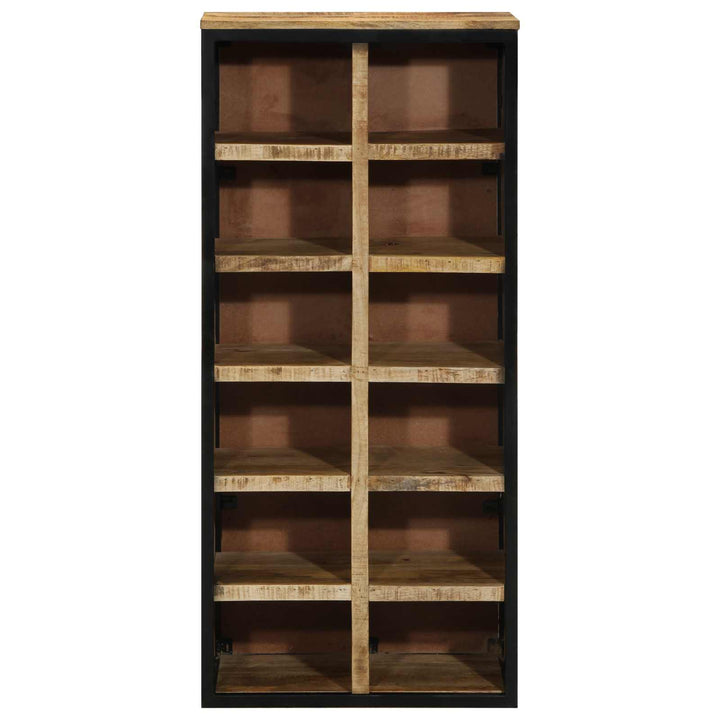 Skoskåp 50 X 30 X 110 Cm Massivt Mangoträ Brun