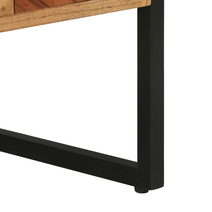 Tv-Skåp Med Låda Brun 100 X 35 X 50 Cm Massivt Akaciaträ
