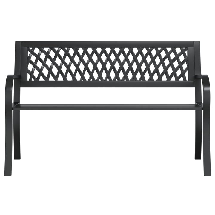Trädgårdsbänk Svart 120 Cm Stål