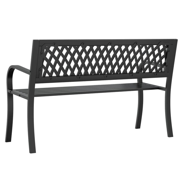 Trädgårdsbänk Svart 120 Cm Stål