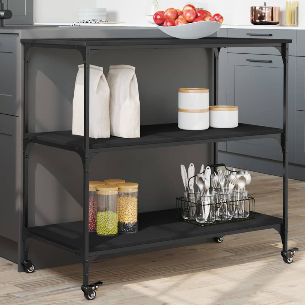 Köksvagn Sonoma-Ek 102X50X95 Cm Konstruerat Trä